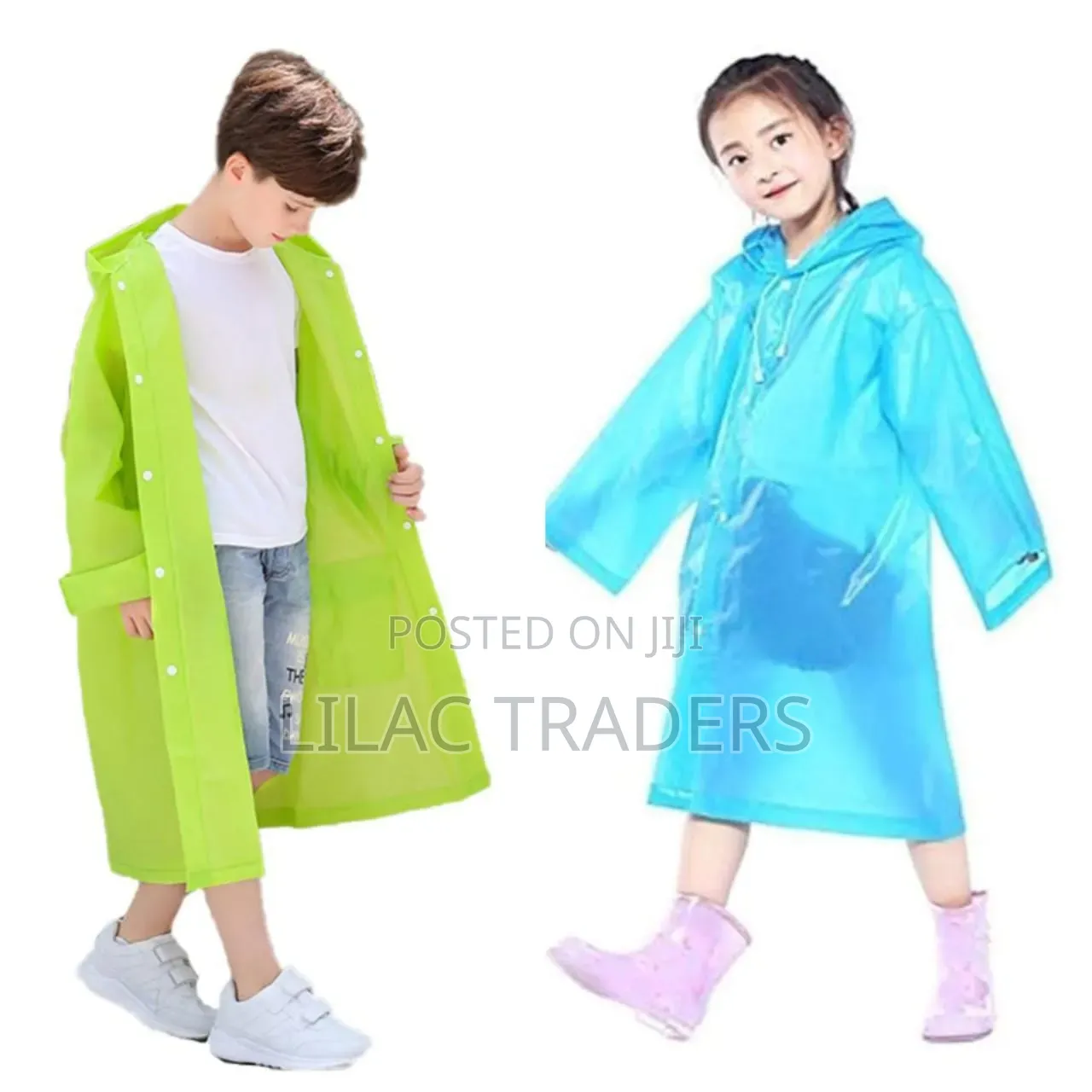 *Kids Raincoat Soft Elastic,wind_proof and Rain_proof * Es