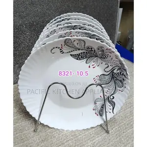 Set of 6 Beautiful Dinner Serving Ceramic Plates 6pcs Cream