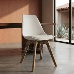 Dining Chairs; Armless Modern Eames Padded Dining Seats