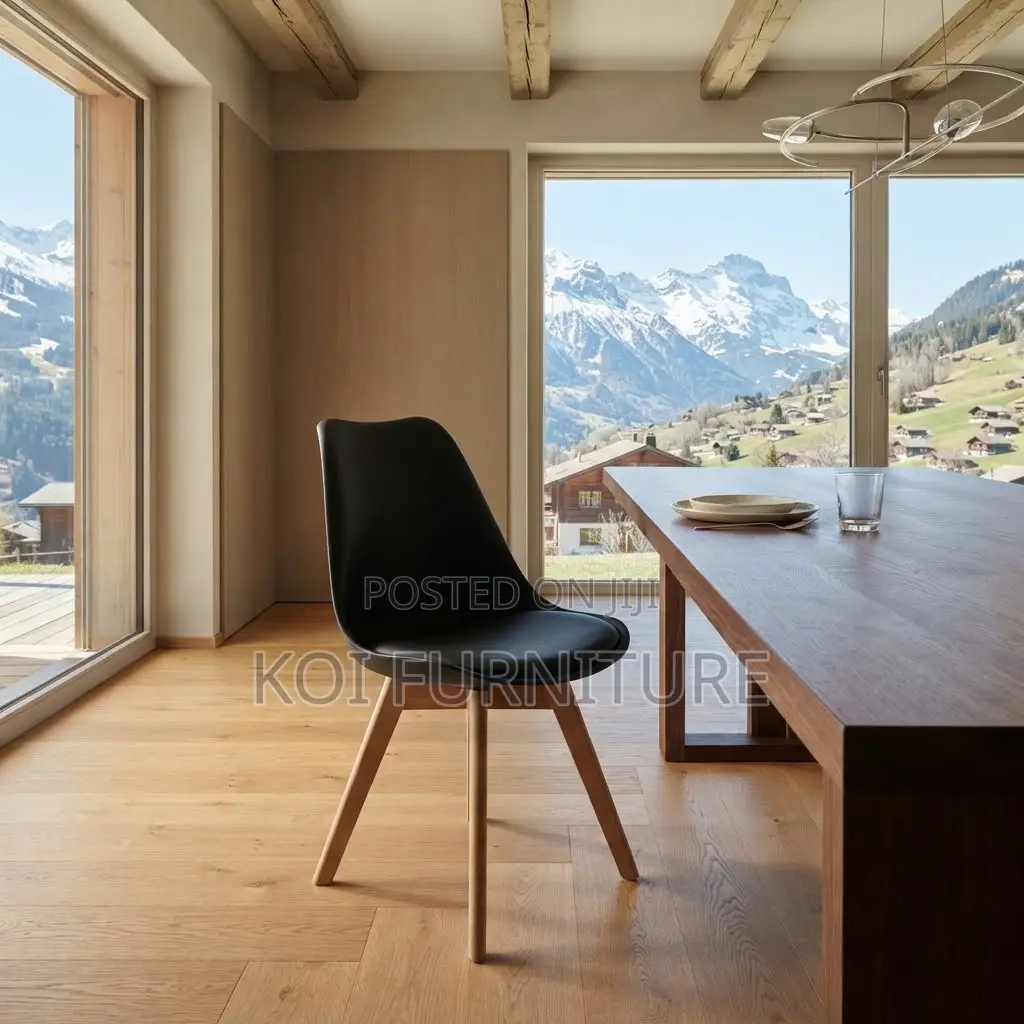 Dining Chairs; Armless Modern Eames Padded Dining Seats