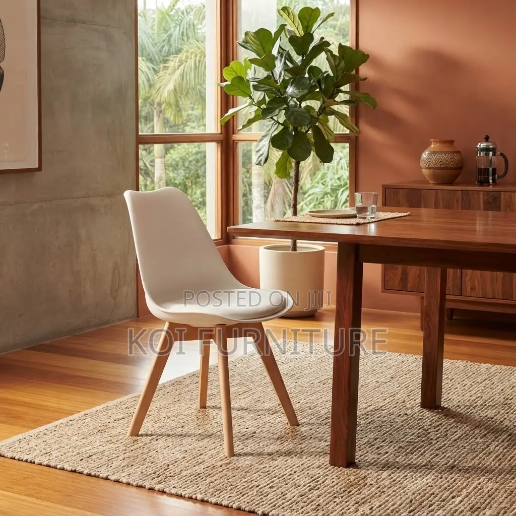 Dining Chairs; Armless Modern Eames Padded Dining Seats
