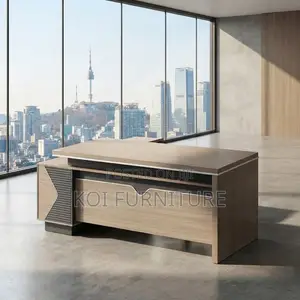 Office Desk; 1800mm Executive Office Managers L Extension Desk
