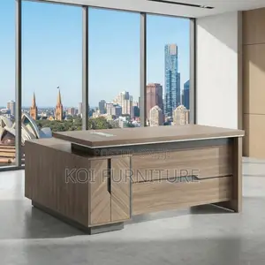 Office Desk; 1800mm Executive Office Managers L Extension Desk