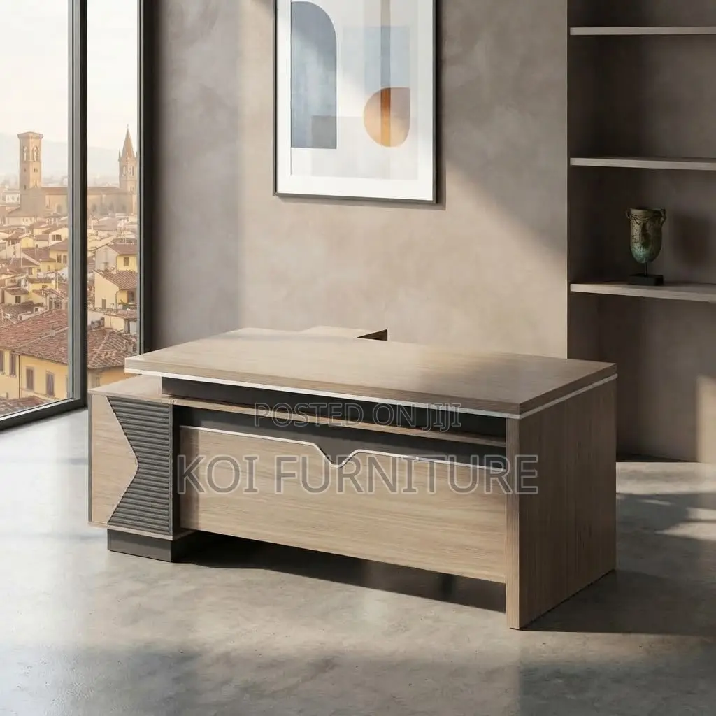Office Desk; 1800mm Executive Office Managers L Extension Desk