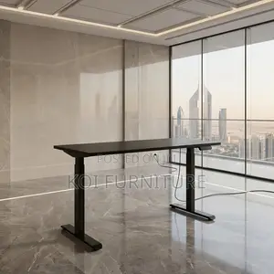 Office Desk; Modern 1.2 Meters Adjustable Desk With Electric Button