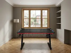 Office Desk; Black Ergonomic Home Office Computer Gamers Desk