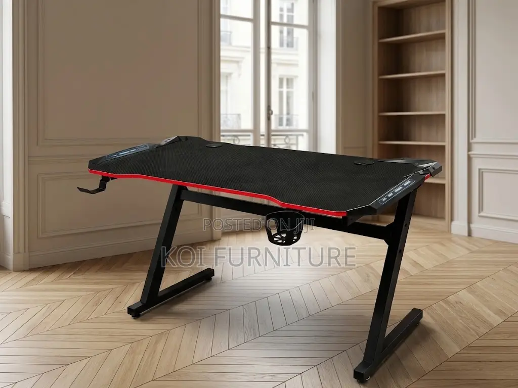 Office Desk; Black Ergonomic Home Office Computer Gamers Desk