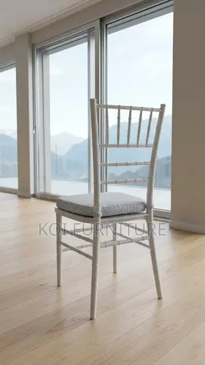 Home Chairs; White Home Dining and Events Seat With Cushion