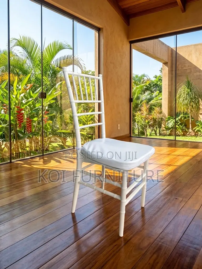 Home Chairs; White Home Dining and Events Seat With Cushion
