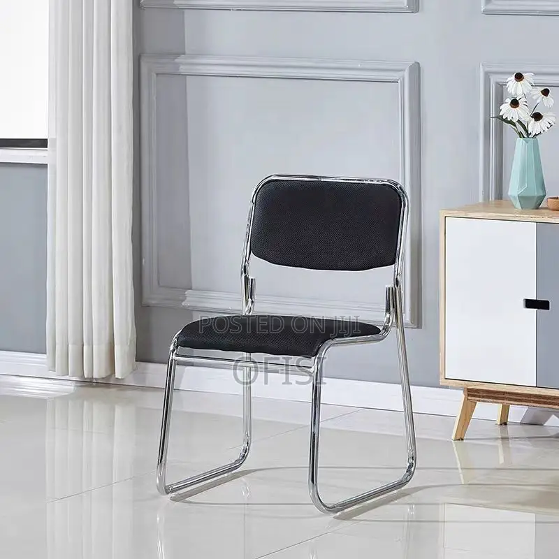 Office Chair; Stackable Chrome Guest's Chairs
