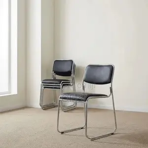 Office Chair; Stackable Chrome Guest's Chairs