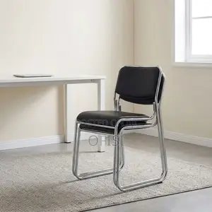 Office Chair; Stackable Chrome Guest's Chairs
