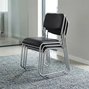 Office Chair; Stackable Chrome Guest's Chairs