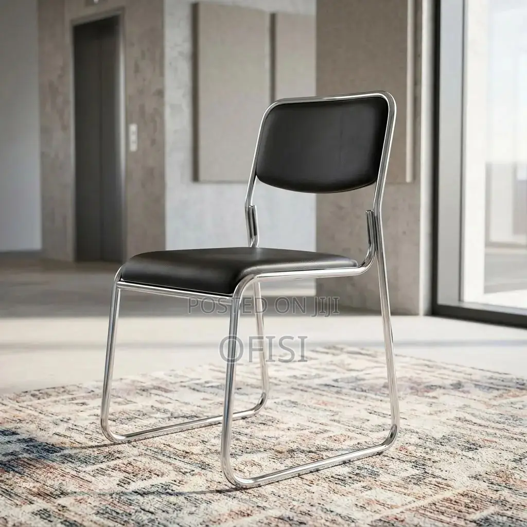 Office Chair; Stackable Chrome Guest's Chairs