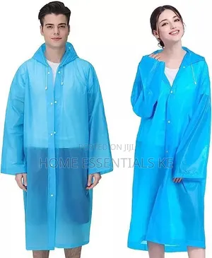 *Men and Women Reusable Waterproof Jacket, Button Hooded Raincoat