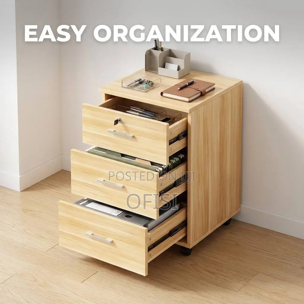 Office Cabinet; 3 Drawer Mobile Pedestal File Cabinet