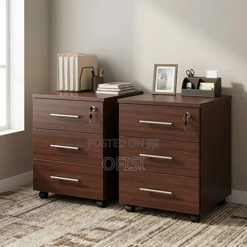 Office Cabinet; 3 Drawer Mobile Pedestal File Cabinet