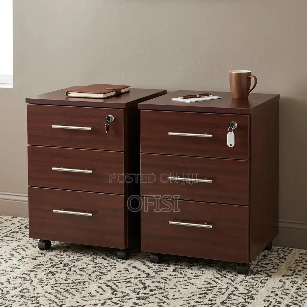 Office Cabinet; 3 Drawer Mobile Pedestal File Cabinet