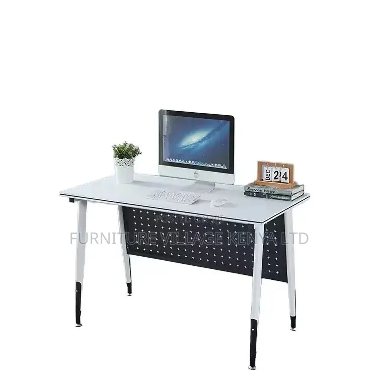 Study Table; 1.2 M Minimalist White Home/Office Computer Table