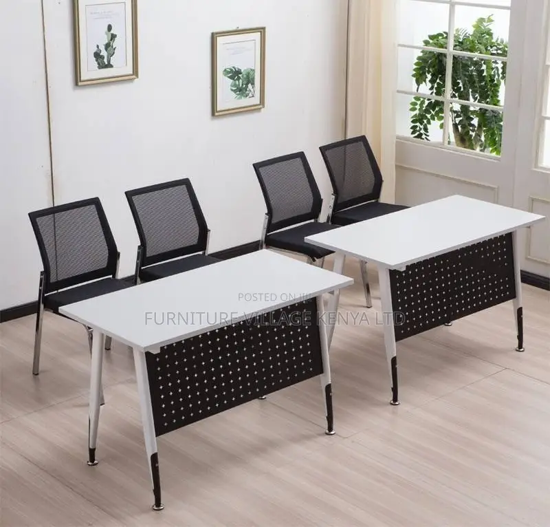 Study Table; 1.2 M Minimalist White Home/Office Computer Table
