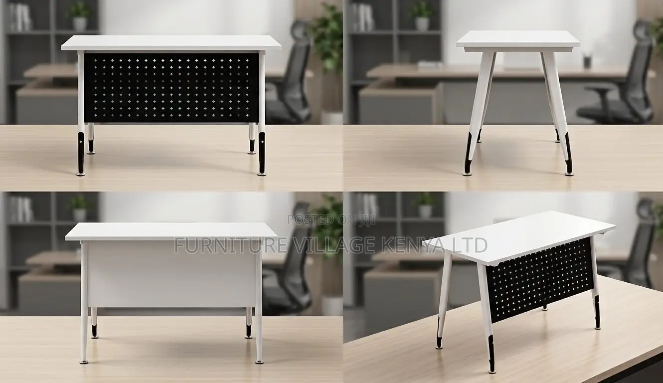 Study Table; 1.2 M Minimalist White Home/Office Computer Table
