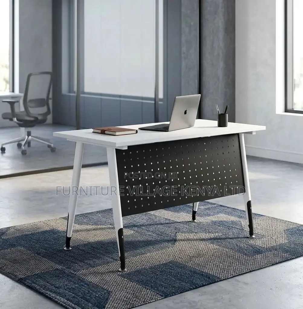 Study Table; 1.2 M Minimalist White Home/Office Computer Table