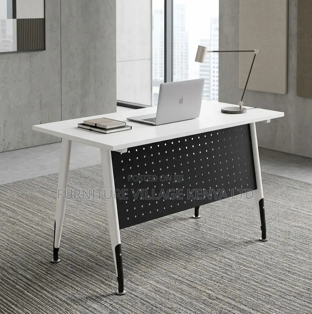 Study Table; 1.2 M Minimalist White Home/Office Computer Table