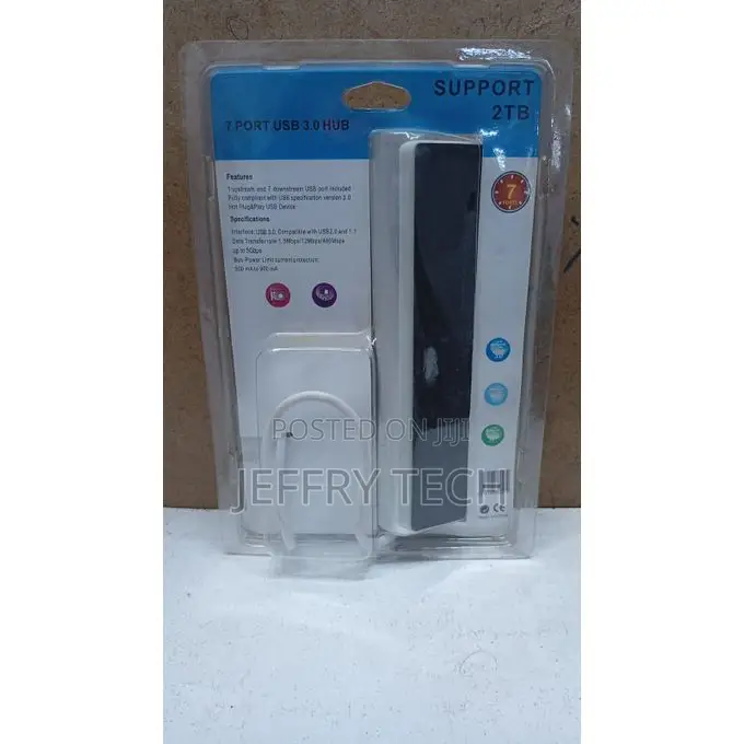 USB HUB 7 PORT Aluminium - Silver