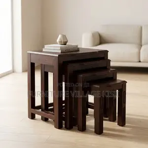 4PC Wooden Nesting Stools