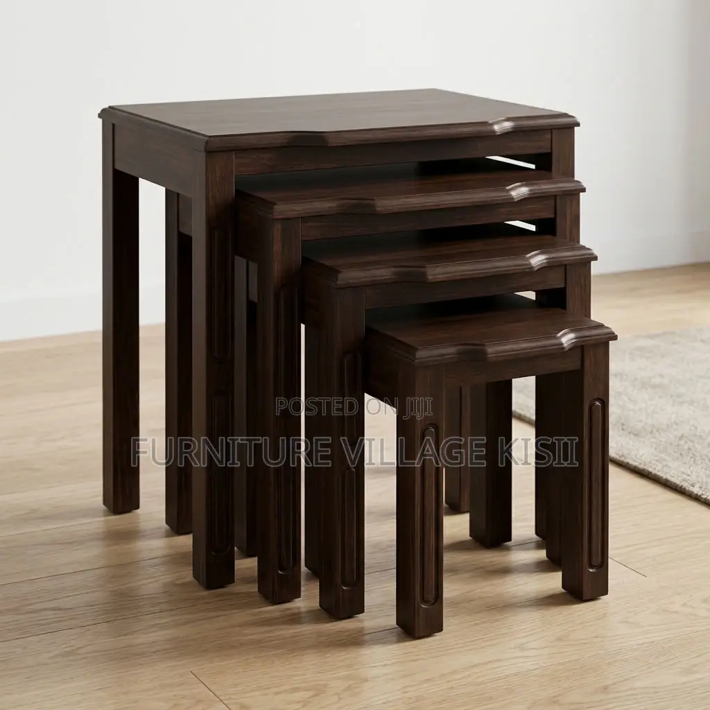 4PC Wooden Nesting Stools