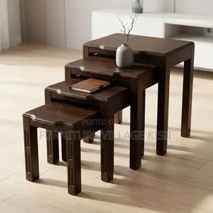 4PC Wooden Nesting Stools