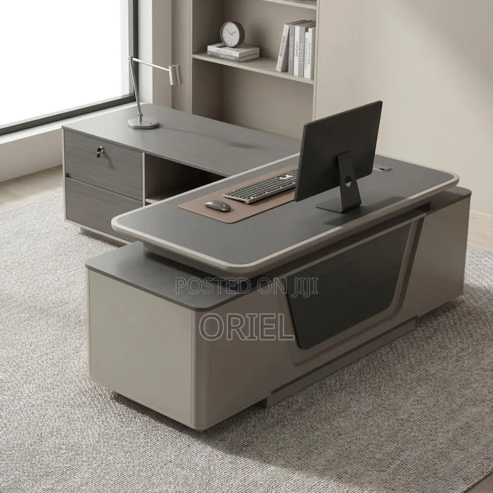 2400MM Executive Office Desk : Premium L-Shaped Executive Office Desk