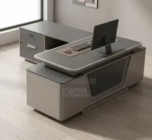 2400MM Executive Office Desk : Premium L-Shaped Executive Office Desk