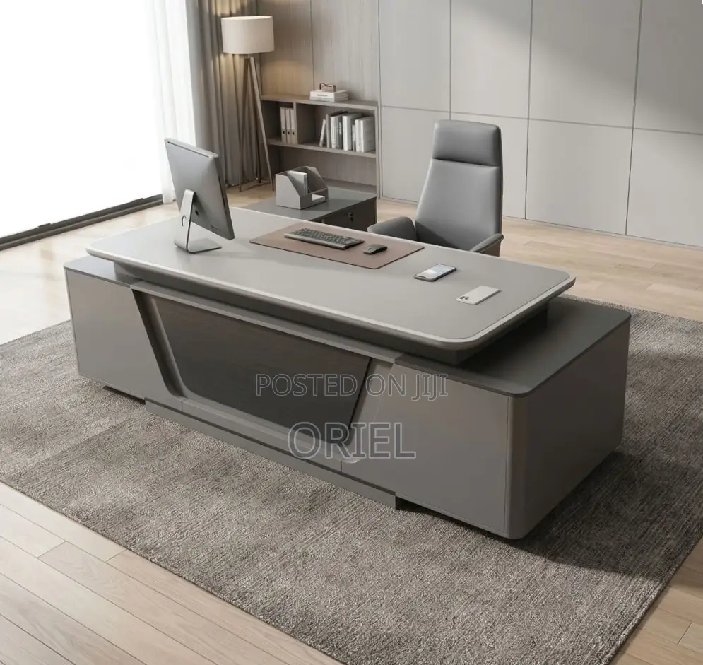 2400MM Executive Office Desk : Premium L-Shaped Executive Office Desk