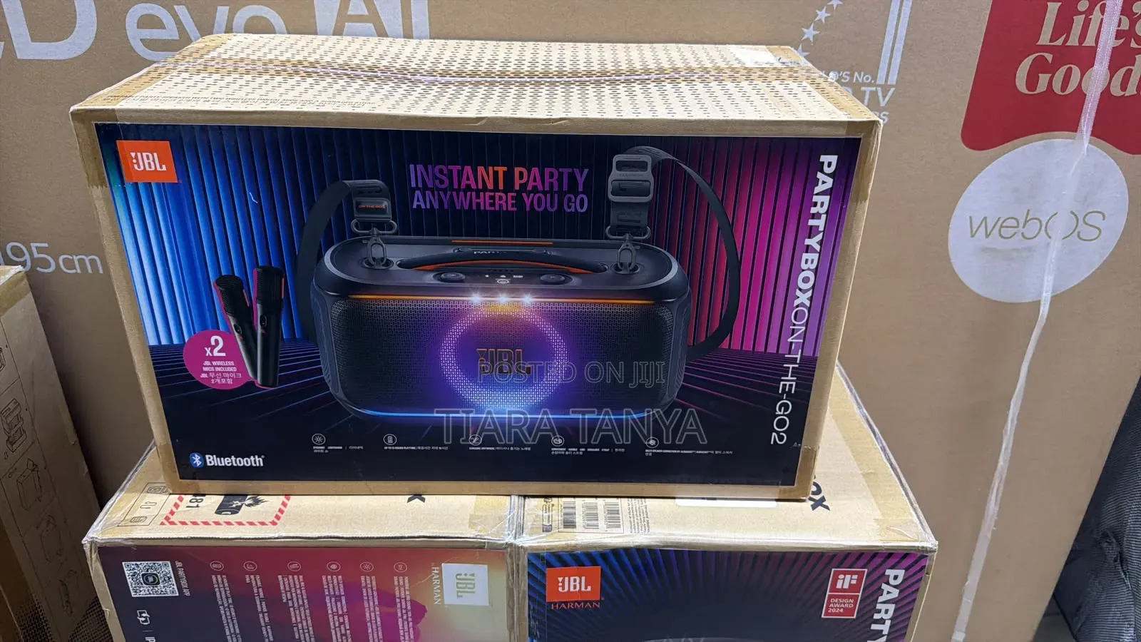 JBL PartyBox on-the-Go 2 (With 2 Mics)