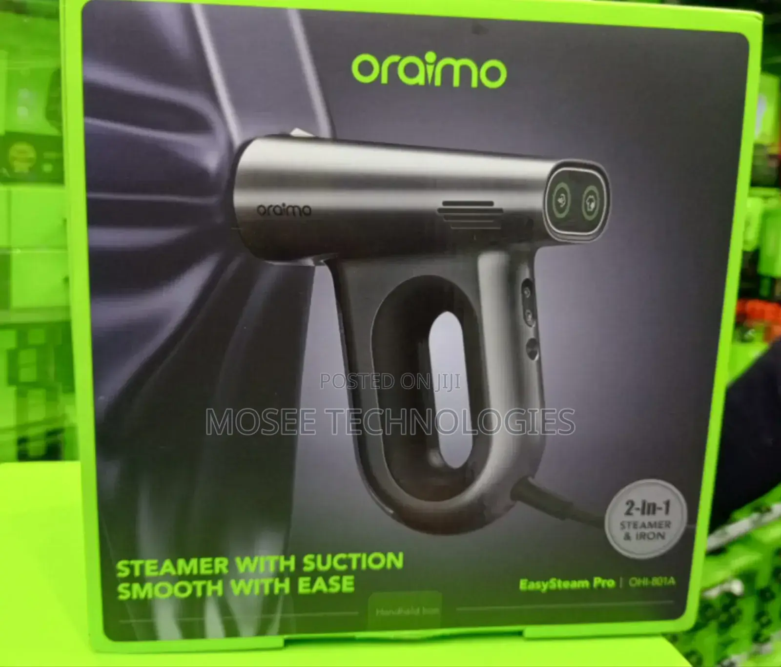 Oraimo EasySteam Pro 2-in-1 Steamer With Suction