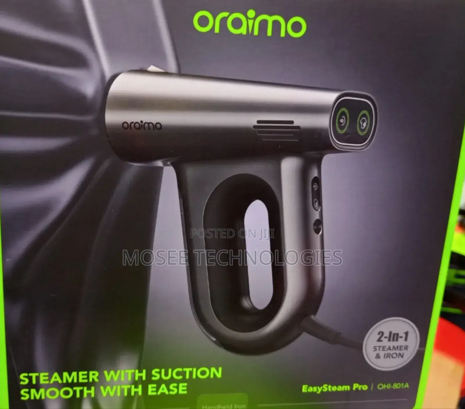 Oraimo EasySteam Pro 2-in-1 Steamer With Suction