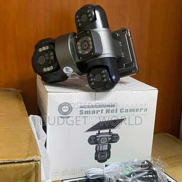 3-Lens 24/7 Recording Security Cam Wireless 4G 360°View Human Tracking