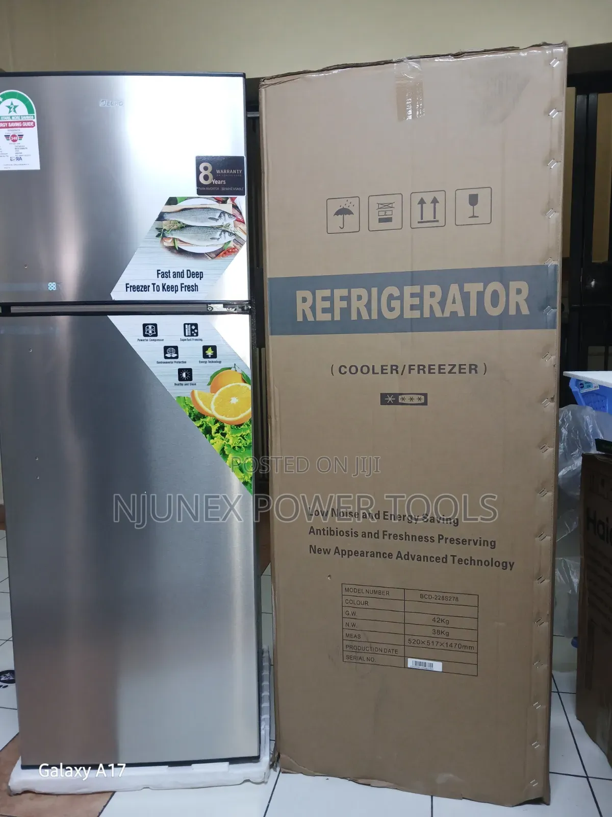 Silver Double-Door Top-Freezer Refrigerator