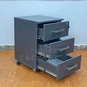 3 Drawer Mobile Pedestal in Gray