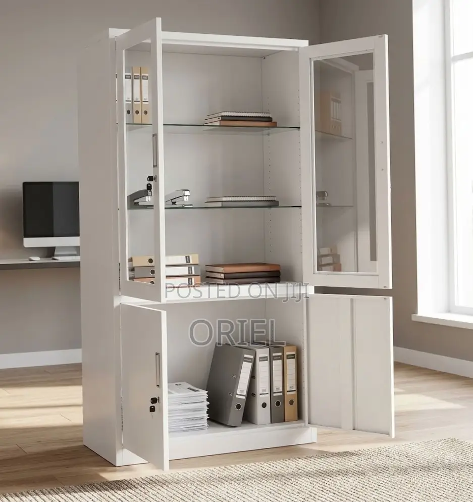 2-Door Filing Cabinet : Office Filing Cabinet With Glass Doors