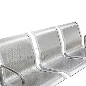 3-Link Non Padded Airport Visitors Bench