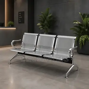 3-Link Non Padded Airport Visitors Bench