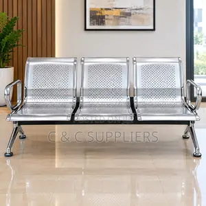 3-Link Non Padded Airport Visitors Bench