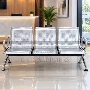 3-Link Non Padded Airport Visitors Bench