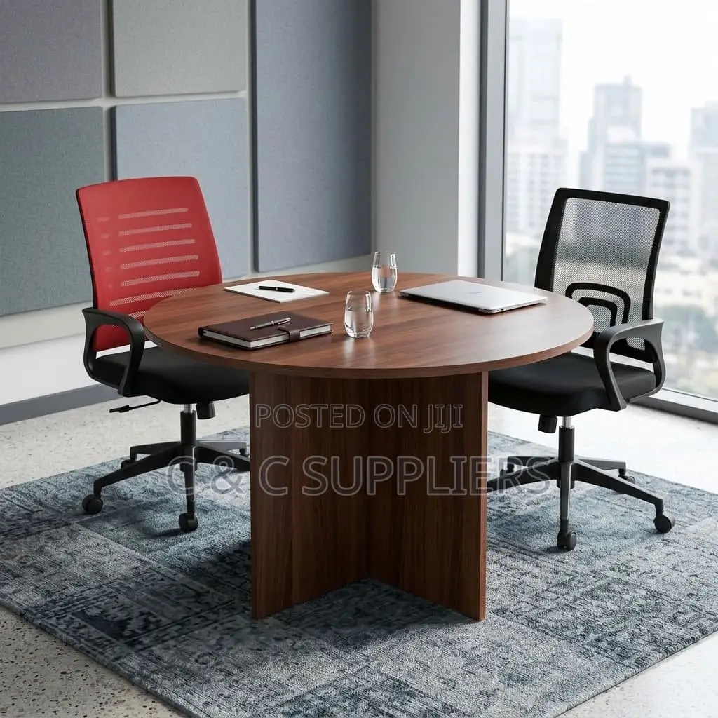 Round Cherry Conference Table
