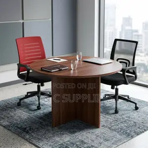 Round Cherry Conference Table
