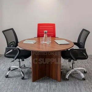 Round Cherry Conference Table