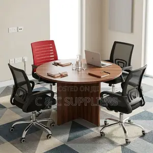 Round Cherry Conference Table