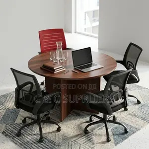 Round Cherry Conference Table
